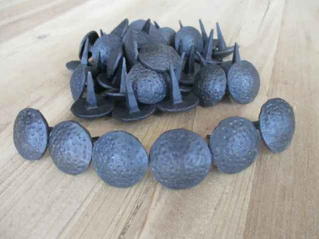 25 Nails Rustic Hammered Hardware Clavos Nails 1 1/8 In Hand Forged Metal Iron
