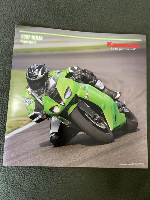 2007 Kawasaki  Ninja Supersport motorcycles Brochure AHRMA ZX 6R ZX 10R ZX 14 !!