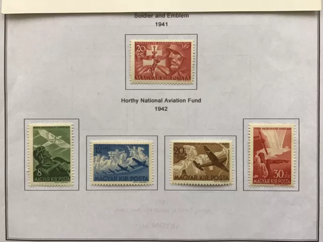 Hungary 1941 Mint Hinged Air Horthy Aviation Fund And Christmas Gifts Issue