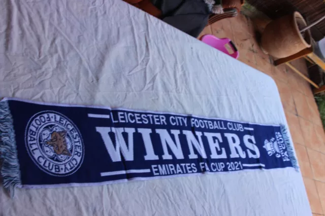 Scarf Of Football of The English Club Leicester F.C Winners Emirates Fa Cup 2021