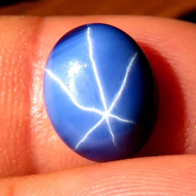 7.15Cts 100% Natural Super Blue Star Sapphire Oval Cabochon 10x12x5mm Gemstone