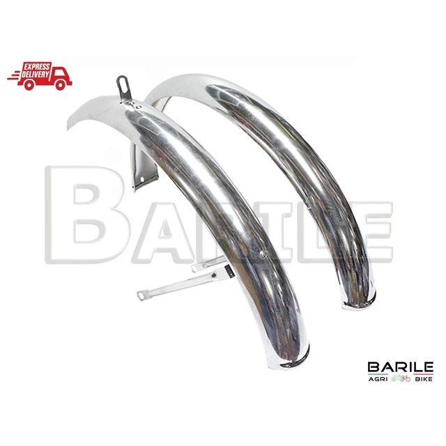 Paire De Garde-boue Vélo Vintage Acier, Pour Roues 26 Pouces, Largeur 55 Mm, Fabriqué En Italie