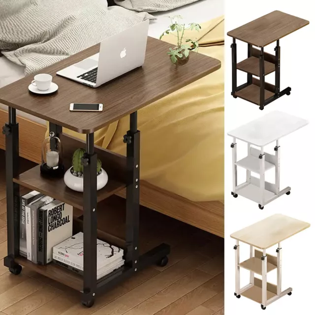 Over Bed Table Tray Mobility Aid Chair Computer Laptop PC Desk Adjustable Height 3