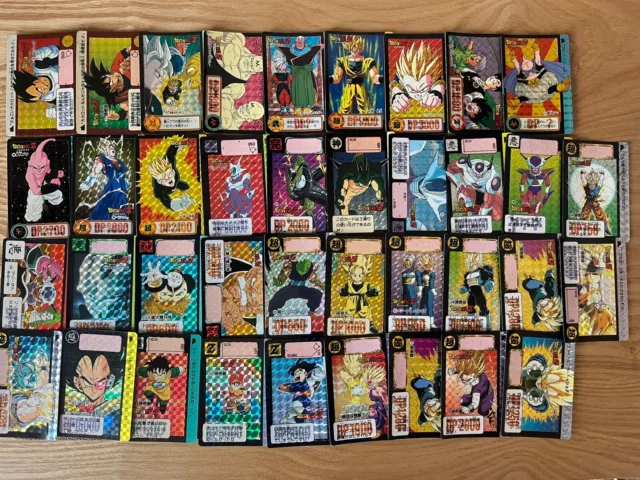 Lot De Cartes dragon ball Z Hondan Carddass Prism 38 Cartes