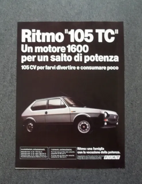 H246- Advertising Pubblicità - 1981 - FIAT RITMO 105 TC