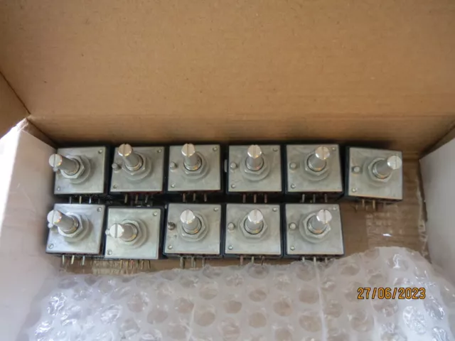 ALPS RK27112 10KB X2 Linear Stereo potentiometers. 15 in total.