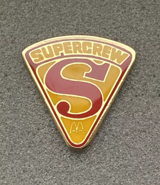 McDonalds Super Crew Vintage Enamel Lapel Pin Badge 1990’s Design USA