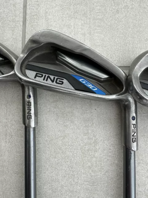 Ping G30 Irons / 4-SW / Blue Dot / Ping Regular Flex Graphite Shafts