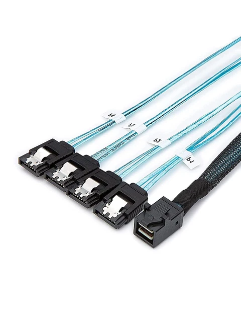 Internal HD Mini SAS (SFF-8643 Host) - 4X SATA (Target) Cable,Sff