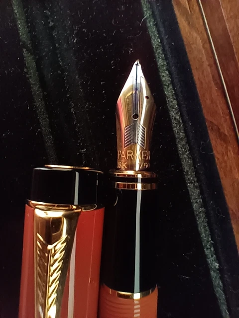 Stylo Plume Parker Duofold Centennial Vert Marbré - Plume Or 18 Carats, Occasion, Prestige