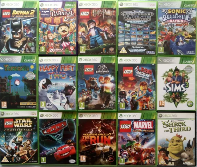 Xbox 360 Games for Children Kids *Choose A Game or Bundle Up* LEGO SONIC  DISNEY