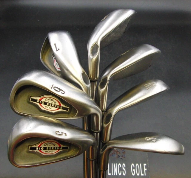 7er Set x Callaway Big Bertha Eisen 5-SW Uniflex Stahlwellen Callaway Griffe