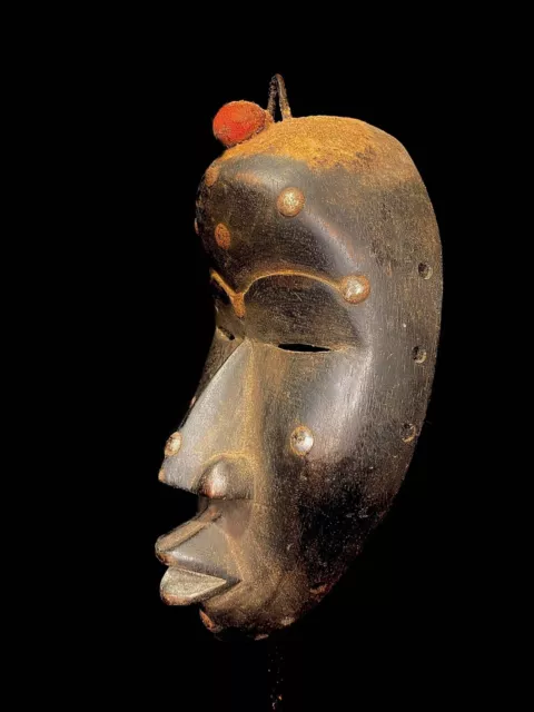 African Mask Antique African Carved Large Dan tribal Ceremonial Mask-6343