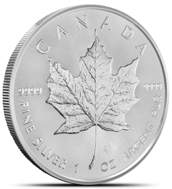 2022 CANADIAN 1 Oz SILVER MAPLE LEAF COIN GEM BU PURE FINE .9999 Airtite Capsule