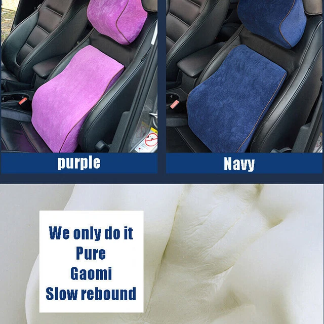 Lumbar Support Back Neck Pillow Memory Foam Car Chair Seat Cushion Pain Relief