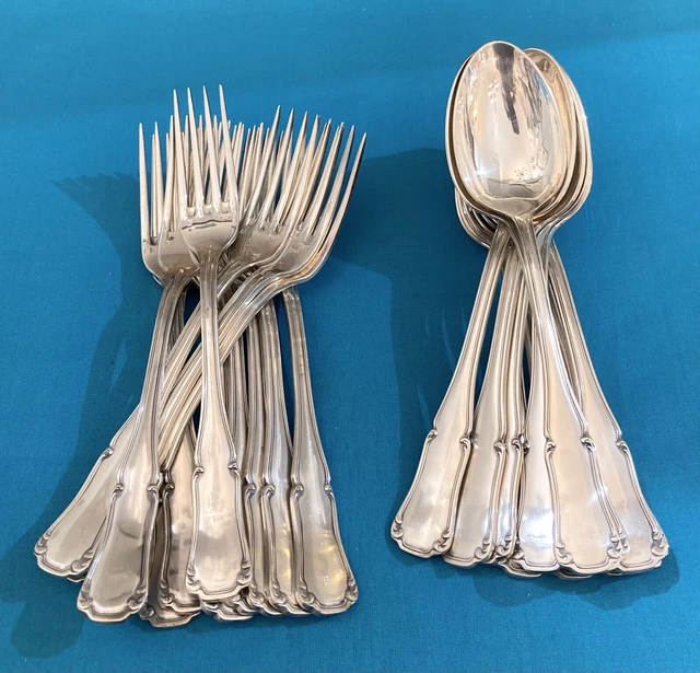 GUI, fourchettes et cuillères de table Ercuis Gui, 24 pièces