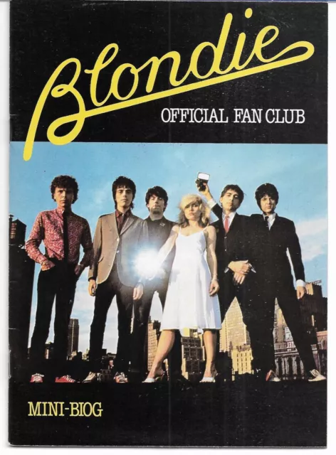 Blondie (Debbie Harry) - Official Fan Club - Scarce 1979 Mini Biog + Family Tree