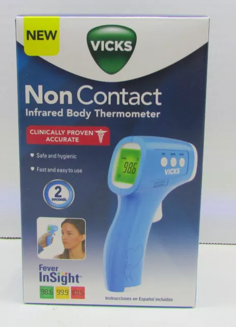 NEW Vicks Non-Contact Temple Touch Infrared Digital Forehead Thermometer