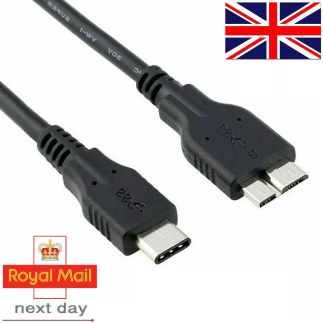 USB 3.1 Type C USB-C To Micro B 10Gbps Cable For Camera Hard Drive MacBook DVD