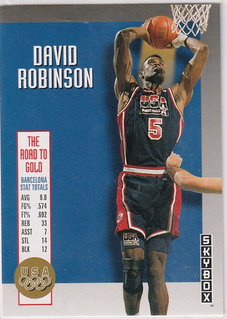 David Robinson 1992-93 SKYBOX THE ROAD TO GOLD BASE  SPURS CARD#USA10