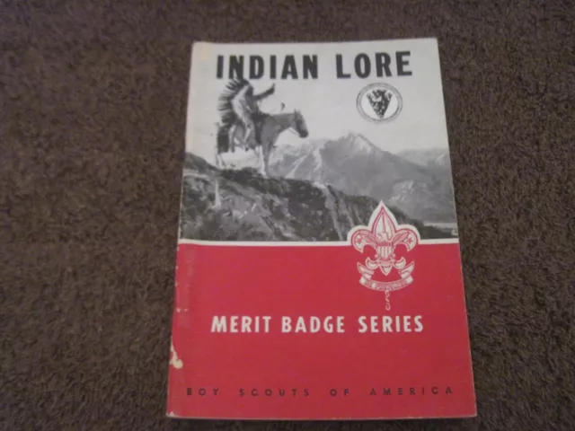 1942 BSA Boy Scouts INDIAN LORE Merit Badge Book Series, 92pgs., Good Condition