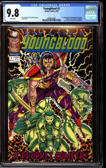 Youngblood 2 CGC 9.8 White 1st Appearance Shadowhawk and Prophet