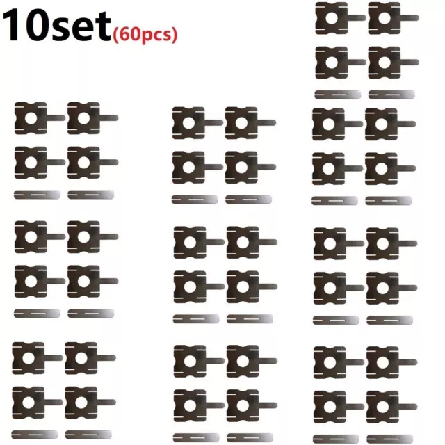 60 Pièces Nickel Bande en Forme de Y Surface Lisse Point Soudure 26 22mm Pile