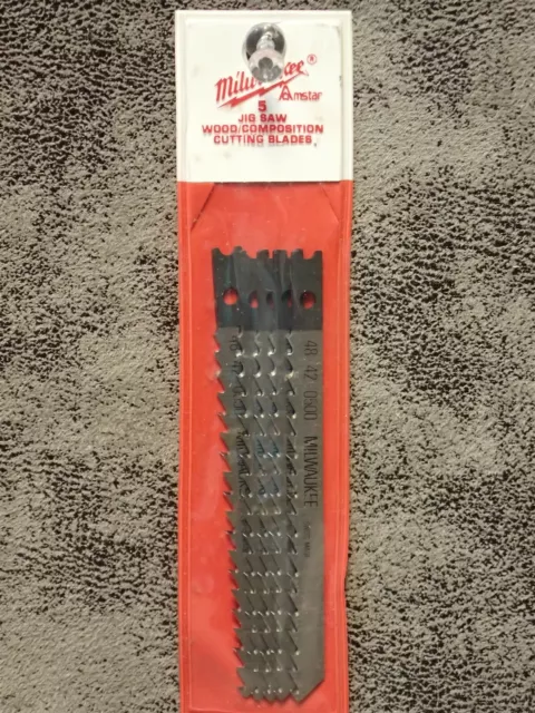 (5-pk) 48-42-0500 Milwaukee 6-TPI 3-5/8" x 1/4" Jig Saw Blades HSS (BN38)