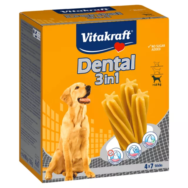 Vitakraft Zahnpflegestick Multipack Dental 3in1 4 x 180 g, NEU