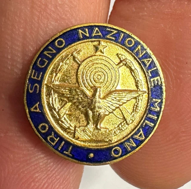 Diplôme Et Insigne En Or De L'Union Italienne De Tir De Précision National – Rome 1932 – Pièce Historique