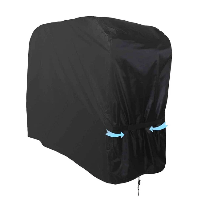 Housse De Barbecue Weber Q1200/Q1000 - Tissu Oxford Noir Imperméable, Cordon De Serrage - Protection Poussière, Pluie