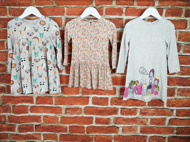 Girls Bundle Age 2-3 Years Next M&S Mothercare T-Shirt Dress Long Sleeve 98Cm