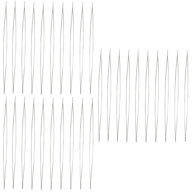 30 PIEZAS Aguja para ojos plegable Aguja para cordón elástica plegable