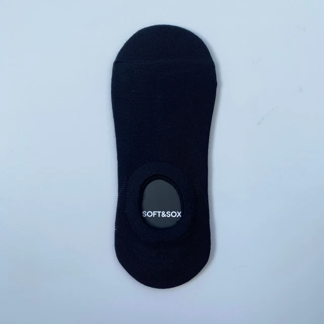 Organic Bamboo| Invisible Men No Show Socks| Anti-Bacterial | Non-slip heel grip