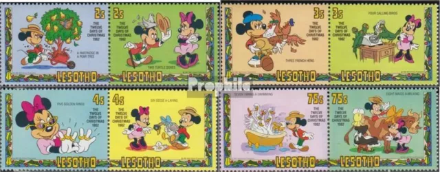 Lesotho 402-409 Paare (kompl.Ausg.) postfrisch 1982 Walt Disney Figuren