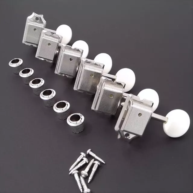 TRUE CUSTOM SHOP Gotoh White Button Vintage 6 Inline Tuners for