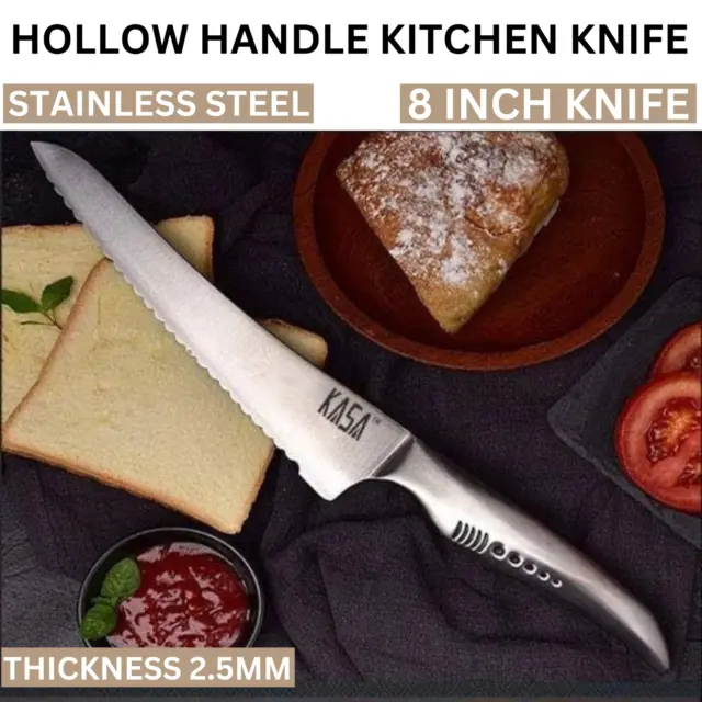 kasa 8inch Bread Knife Damascus Stainless Steel Handle Sandwich Serrated Knife