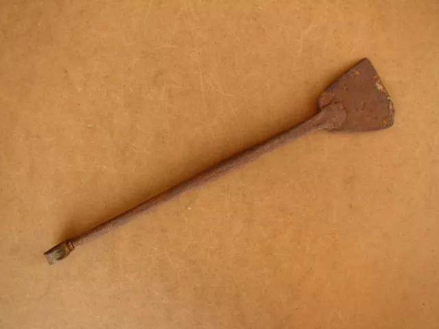 Antique Primitive Kitchen Spatula Paddle Spoon Tool Hand Wrought Utensil 19th.