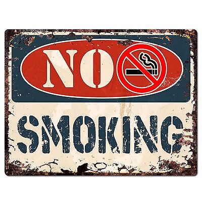 PP1365 NO SMOKING Plate Rustic Chic Sign Home Store Shop Decor Gift