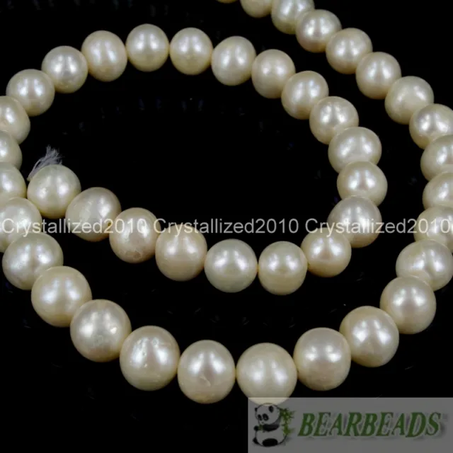 Natural White Freshwater Pearl Round Beads 5mm 6mm 7mm 8mm 9mm 10mm 11mm 16"