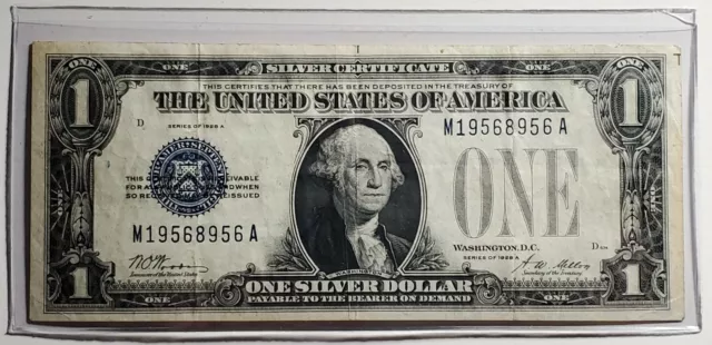1928-A $1 Silver Certificate-Fr 1601-Vf+-Woods-Mellon-Free Us Ship