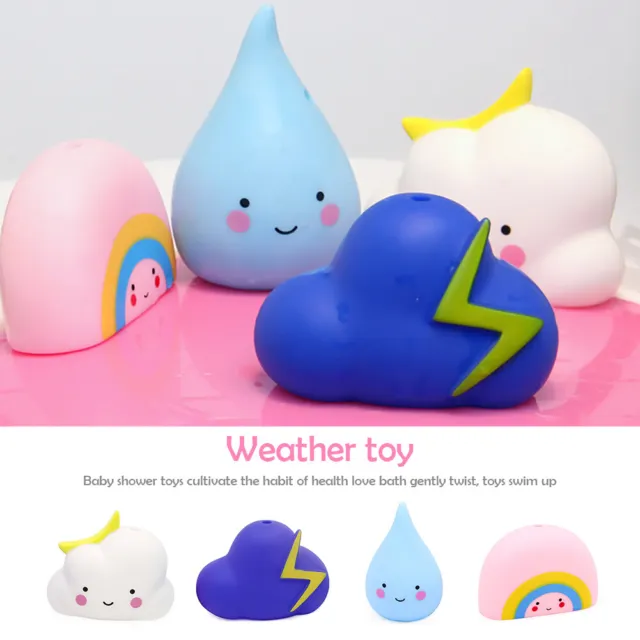 1 Set Kids Baby Water Spray Beach Bath Toy Safety Weather Shape Appease Toys 3