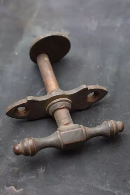 Victorian Twist To Close Cupboard Door Catch Latch Knob Handle Brass Old Antique Victorian Twist To Close Cupboard Door Catch Latch Knob Handle Brass Old Antique