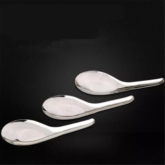 5pcs Thai Chinese Japanese Stainless Steel Kitchen Food Rice Soup Spoons 2