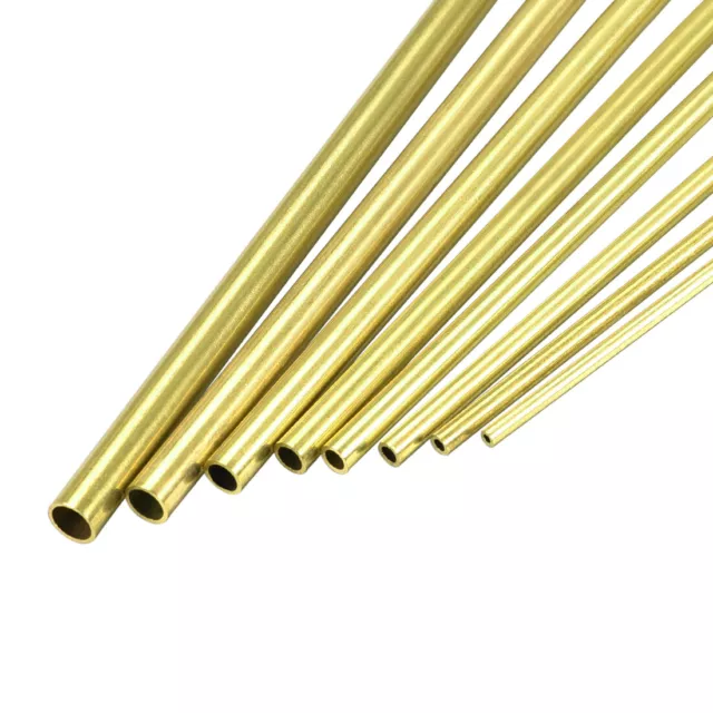 Laiton Tube 2mm 2.5mm 3mm 4mm 5mm 5.5mm x 0.5mm Mur 300mm Soudure Tuyau Paquet 8