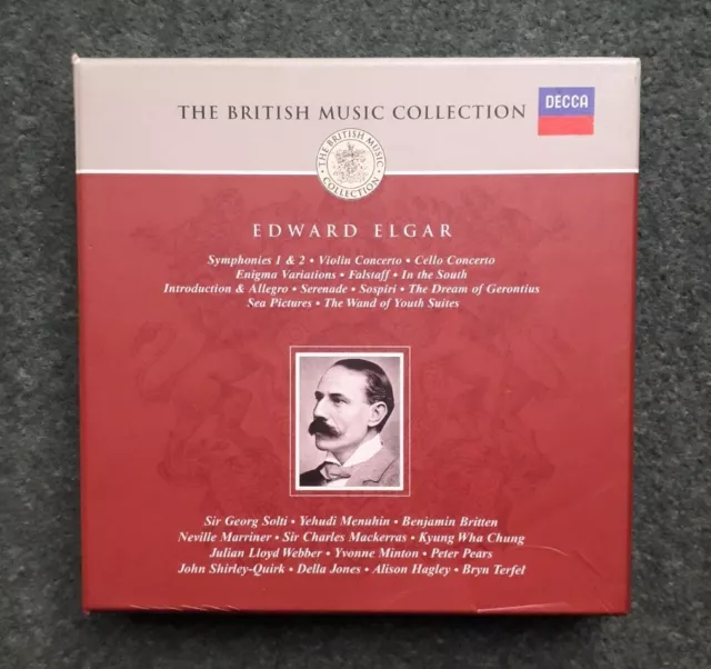 Elgar: Orchestral & Choral Works; Concertos by Various Artists (8 CDs, 2002)