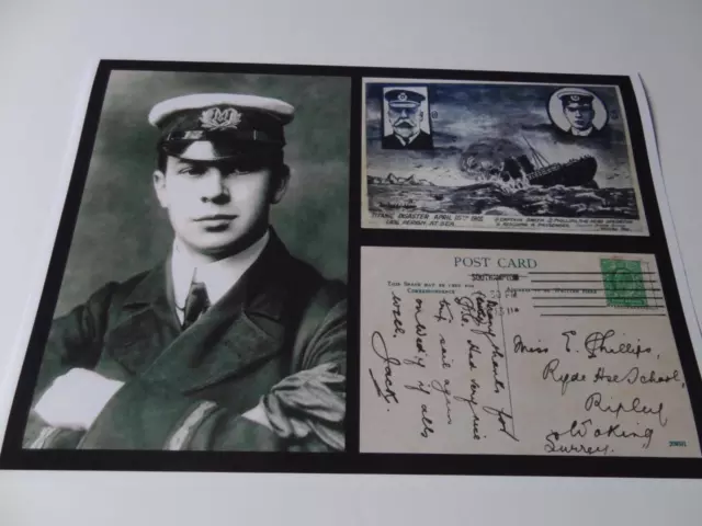 Rms Titanic White Star Line Wireless Operator Jack Phillips Signed Pre-Print A4