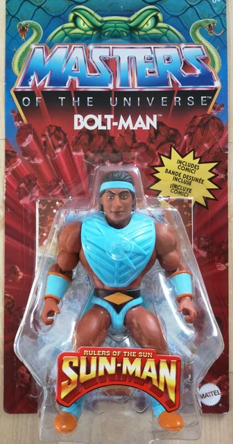 MotU Origins- BOLT-MAN (Sun-Man)- EU Karte- unpunched- Masters of the Universe
