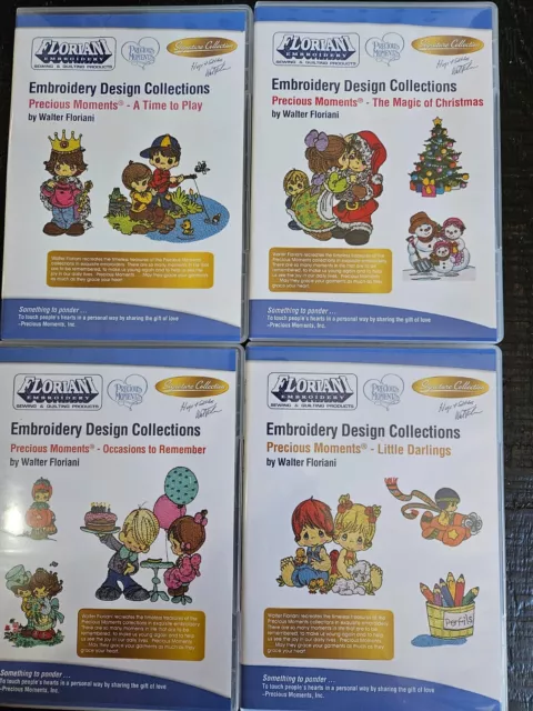 NEW Floriani Embroidery Design Collections Precious Moments Set of 4 CDs