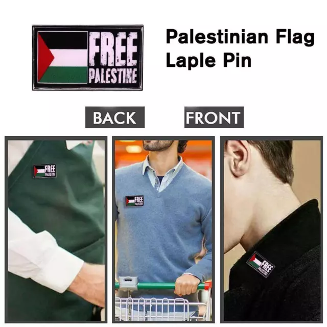 Free Palestine Flag Lapel Pin Badge Brooch Countries Enamel Brooch Hot B9Z3